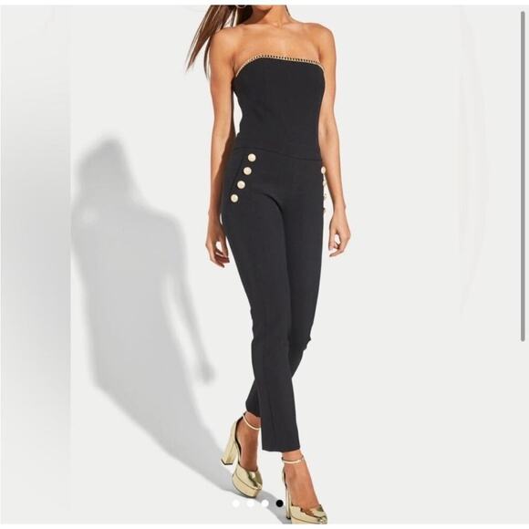 NWOT Generation Love Alexis Crepe Jumpsuit Black size XS - Picture 1 of 8